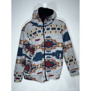 Canada Weather Gear Women's Full Zip Printed Sherpa Jacket with an Aztec pattern